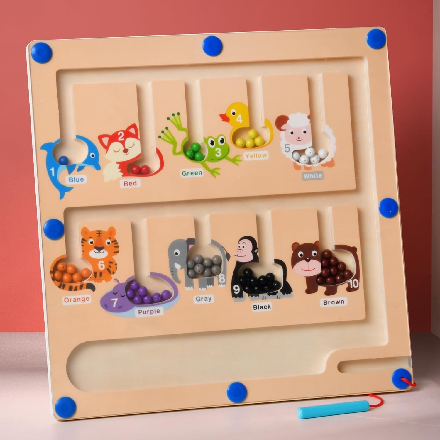 Vista 6 de Juego De Laberinto De Madera Montessori - DISEÑO: ZAPATO